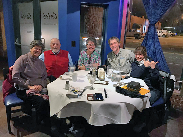 Our Group Having Dinner in Cleveland, TN by Ventures Birding